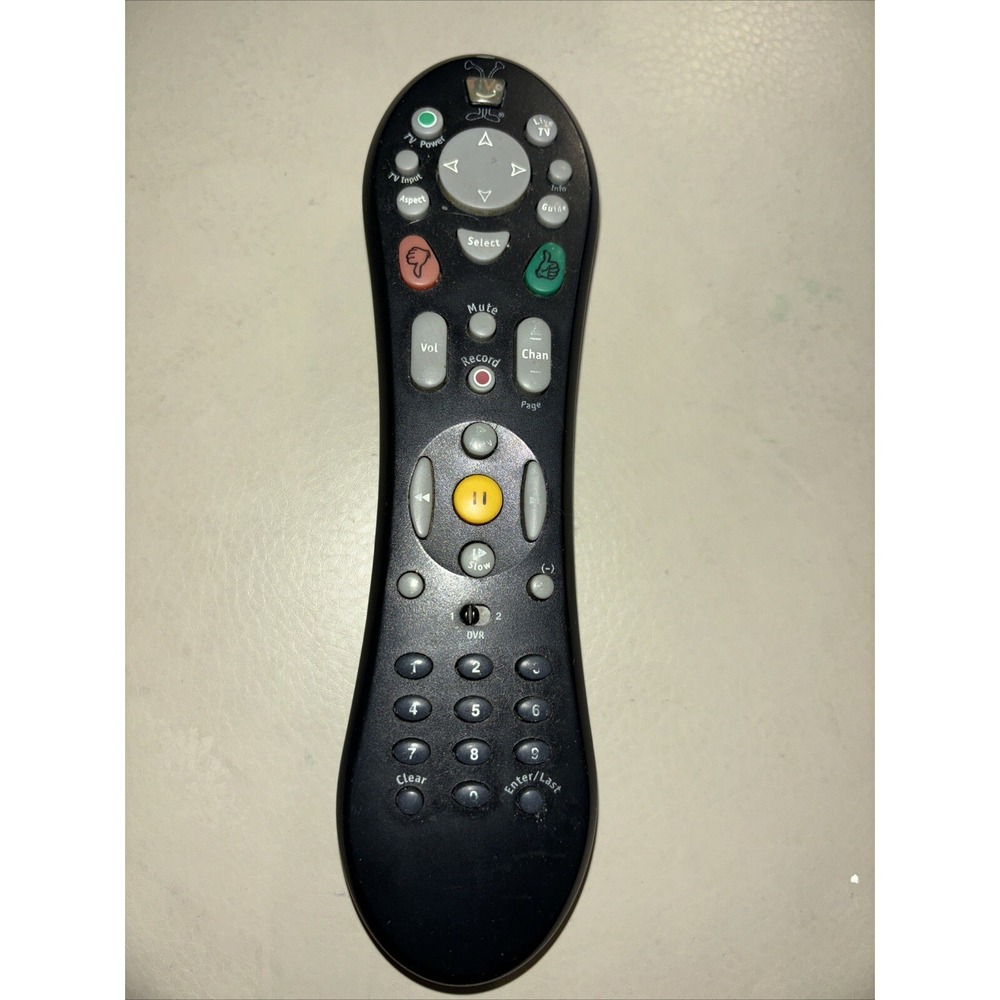 Tivo Peanut Remote Control Black DVR Universal Replacement Excellent Condition